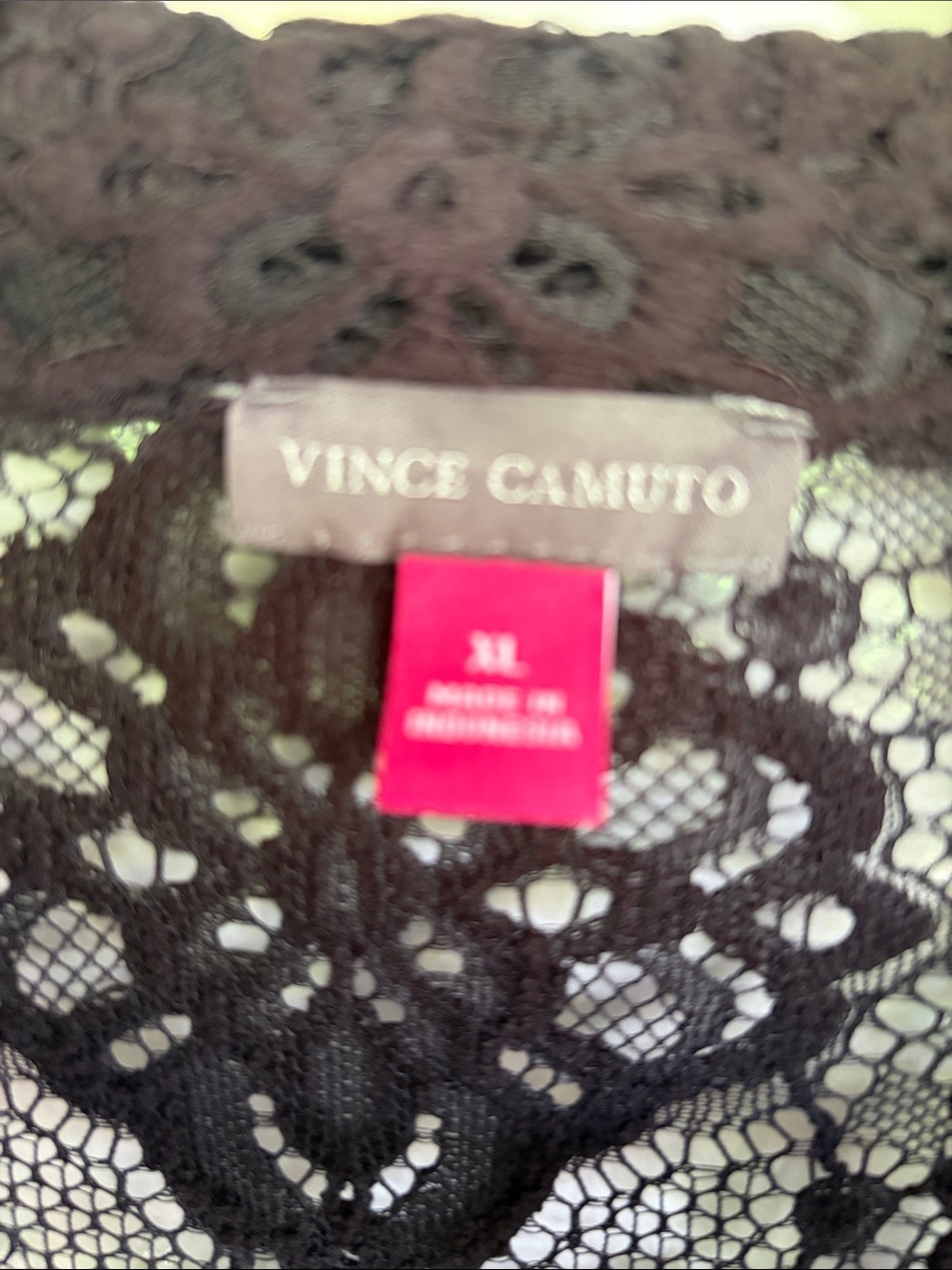 Vince Camuto Black Lace Button Blouse - Picture 2 of 6